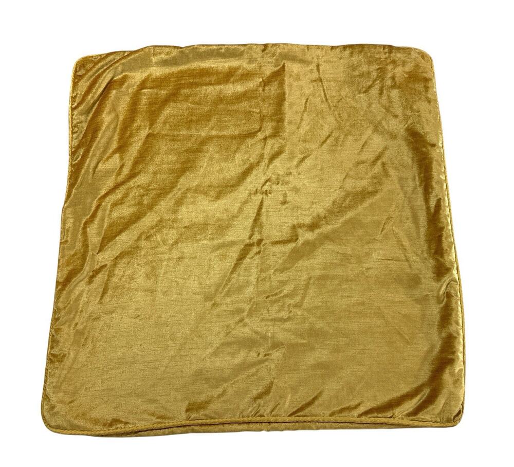 Pier 1 Imports Warm Gold Velvet Throw Pillow Cover 19x20 Decorative Accent